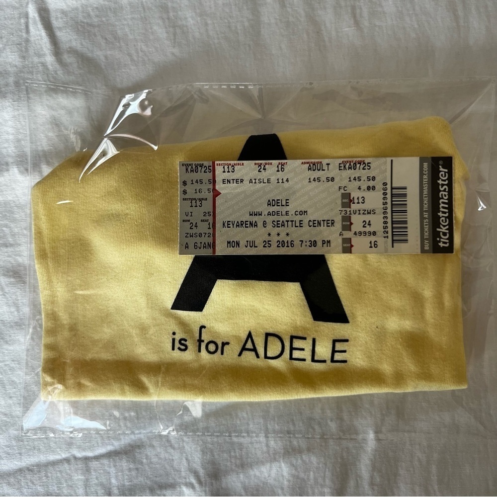 NWOT Baby Gift for Baby Girl Adele Rabbitskins Onezie + Adele Ticket Stub